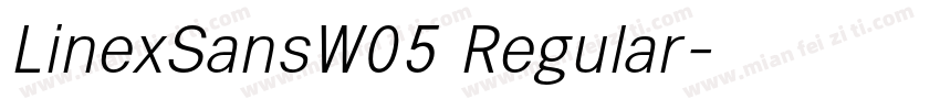 LinexSansW05 Regular字体转换